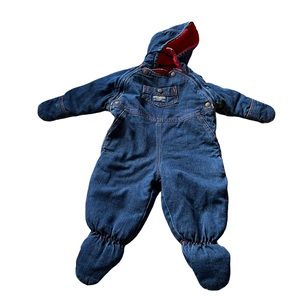 Vintage Oshkosh b gosh denim snowsuit